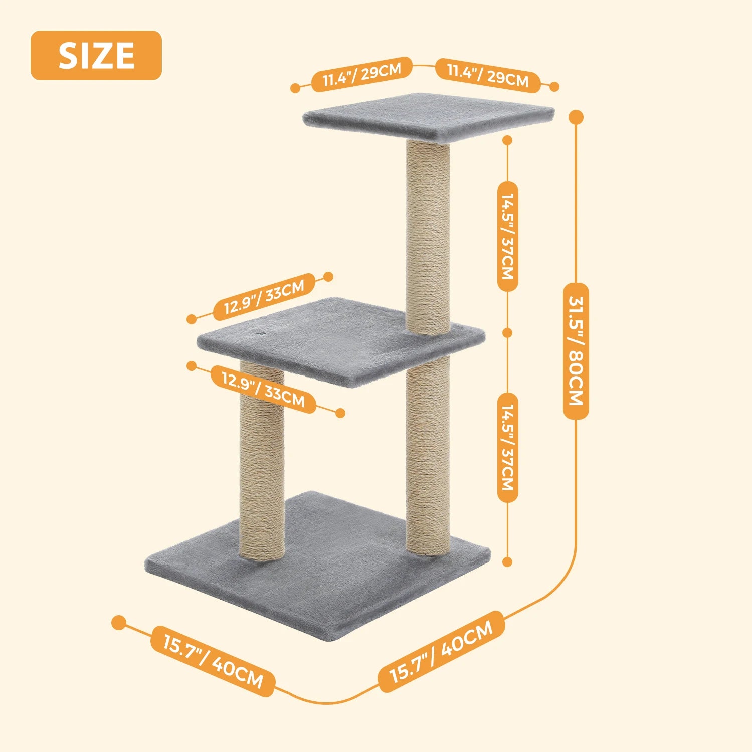 Arbre à chat PAWZ Road pour intérieur | Hamac, niche et griffoirs en sisal