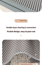 Tapis de litière pour chat, conception à 2 couches, technologie de piégeage du sable de qualité supérieure, Base étanche, protection de sol antidérapante pour animaux de compagnie, pour chatons d'intérieur