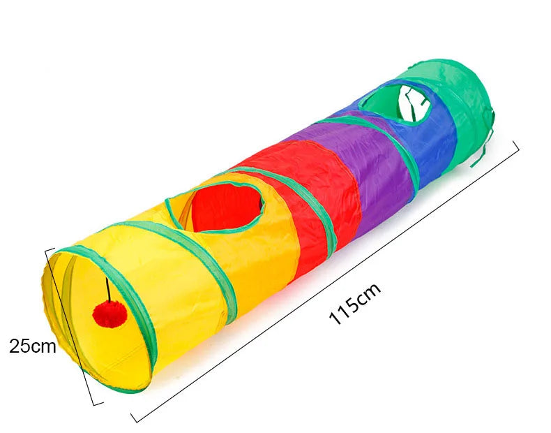 Jouet tunnel pliable pour animal de compagnie, tube de tunnel de jeu ennuyé pour chiot, chaton et lapin, jouet coule et amusant, entraînement pour chat et chaton