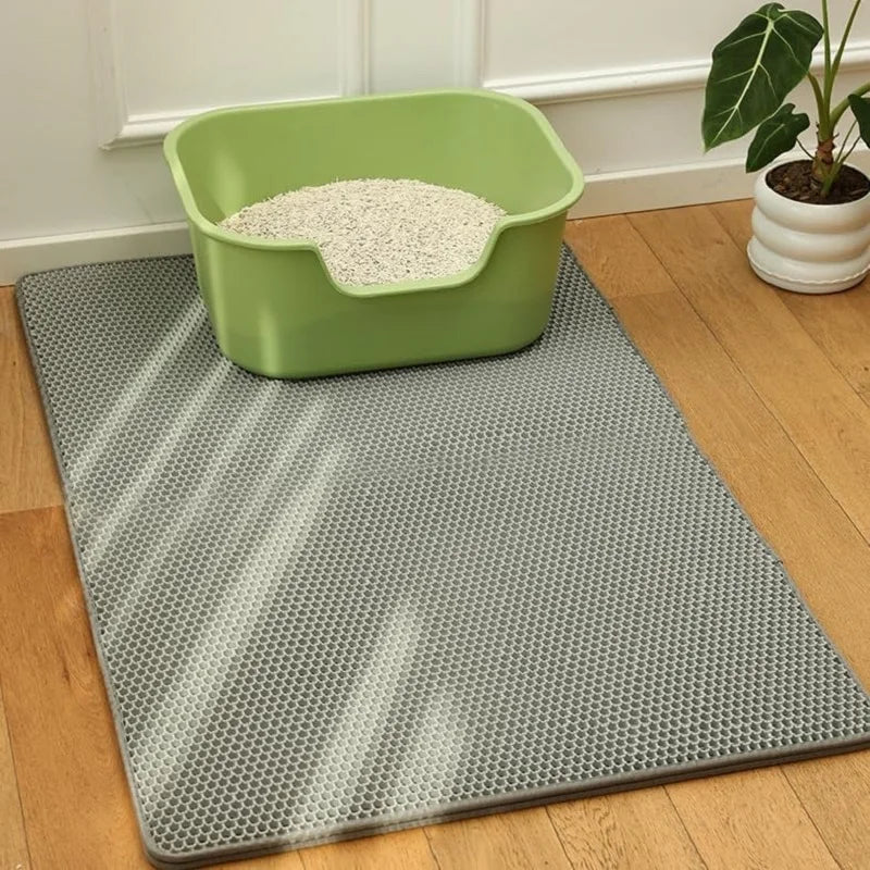 Polymères de litière coordonnants pour animaux de compagnie, filtre à double couche, degré d'usure, étanche, fournitures de nettoyage pour chat