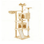 Grande maison pour chats et chatons, tour de jeu pour chats avec 2 poteaux à gratter, grande maison pour chats et chatons