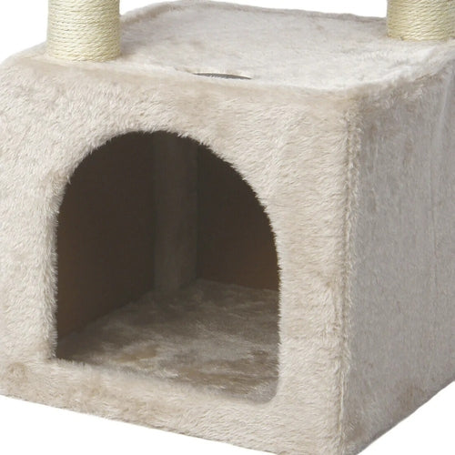 Cat Tree Tower with Scratcher, Nest and Toy Mouse