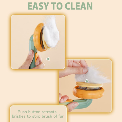 Self-Cleaning Pet Grooming Brush for Cats and Dogs