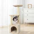 Cat Tree Tower with Scratcher, Nest and Toy Mouse